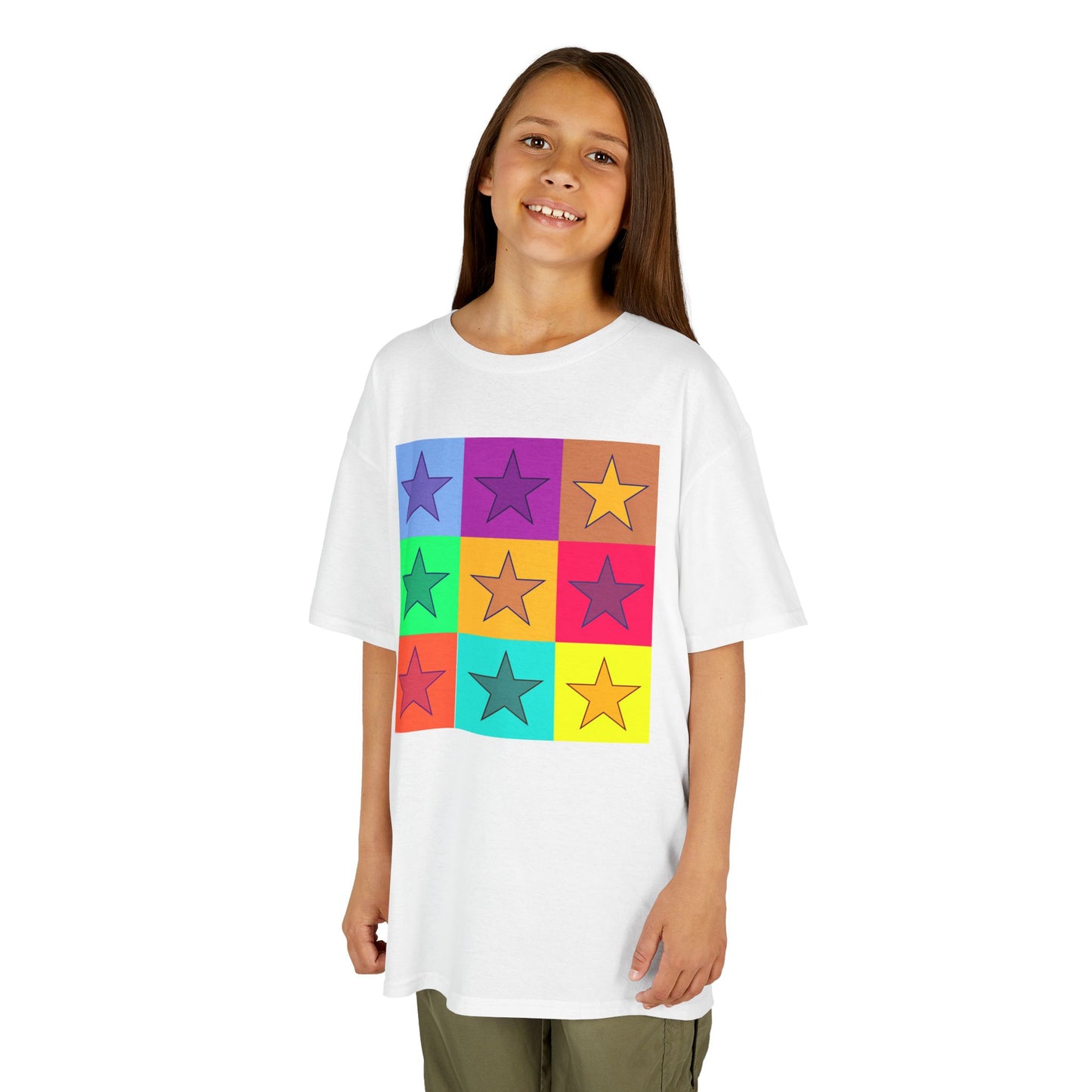 Colorful Star Kids Tee, Fun Cotton Shirt for Boys & Girls, Bright Kids Clothing, Birthday Gift, Playdate Outfit, Summer Wear