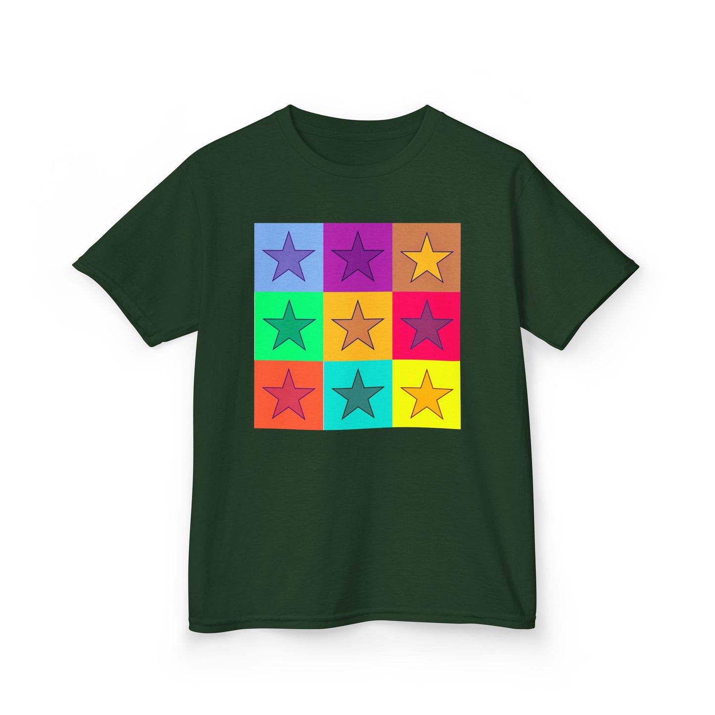 Colorful Star Kids Tee, Fun Cotton Shirt for Boys & Girls, Bright Kids Clothing, Birthday Gift, Playdate Outfit, Summer Wear