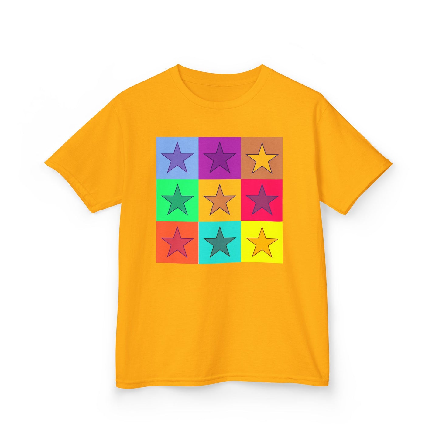 Colorful Star Kids Tee, Fun Cotton Shirt for Boys & Girls, Bright Kids Clothing, Birthday Gift, Playdate Outfit, Summer Wear