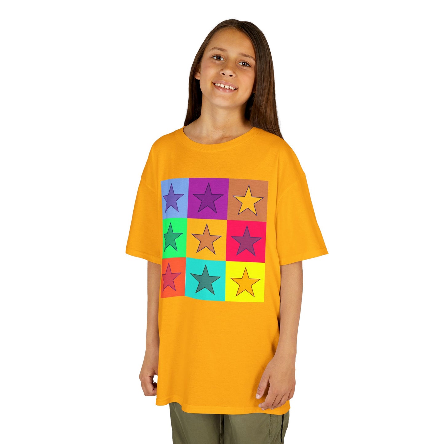 Colorful Star Kids Tee, Fun Cotton Shirt for Boys & Girls, Bright Kids Clothing, Birthday Gift, Playdate Outfit, Summer Wear