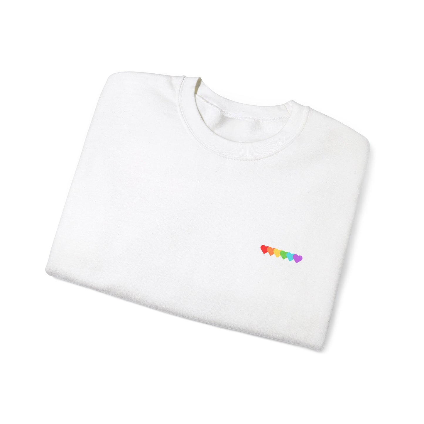 Colorful Heart Crewneck Sweatshirt for Unisex - Rainbow Vibe Apparel