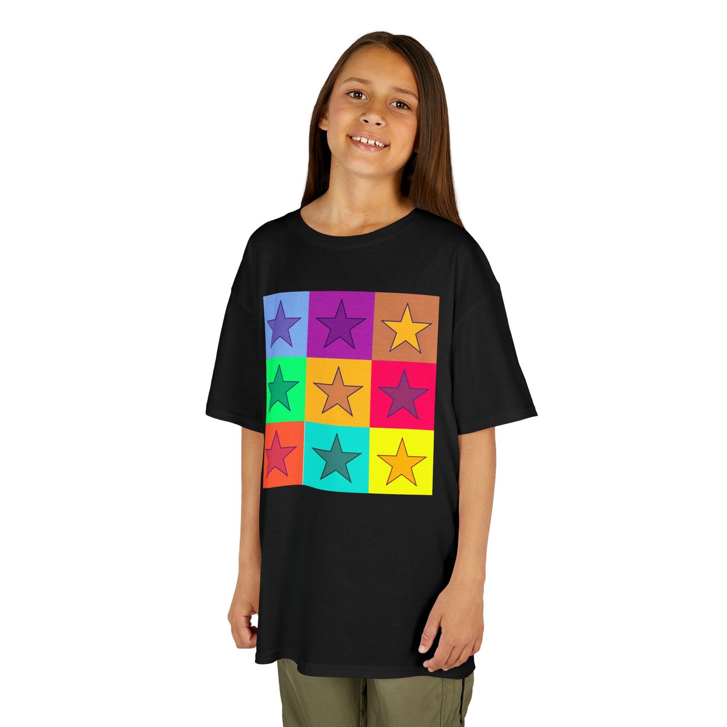 Colorful Star Kids Tee, Fun Cotton Shirt for Boys & Girls, Bright Kids Clothing, Birthday Gift, Playdate Outfit, Summer Wear