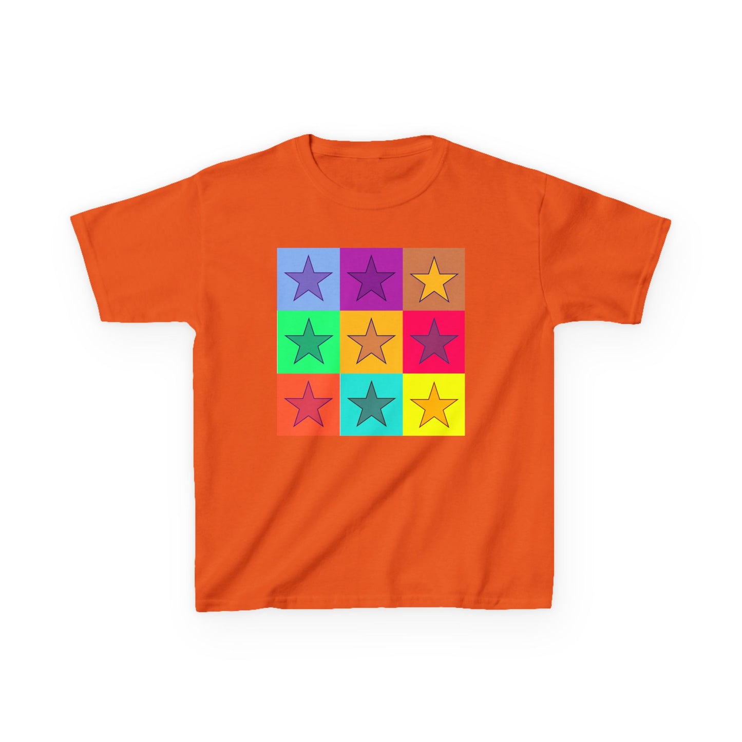 Colorful Star Kids Tee, Fun Cotton Shirt for Boys & Girls, Bright Kids Clothing, Birthday Gift, Playdate Outfit, Summer Wear