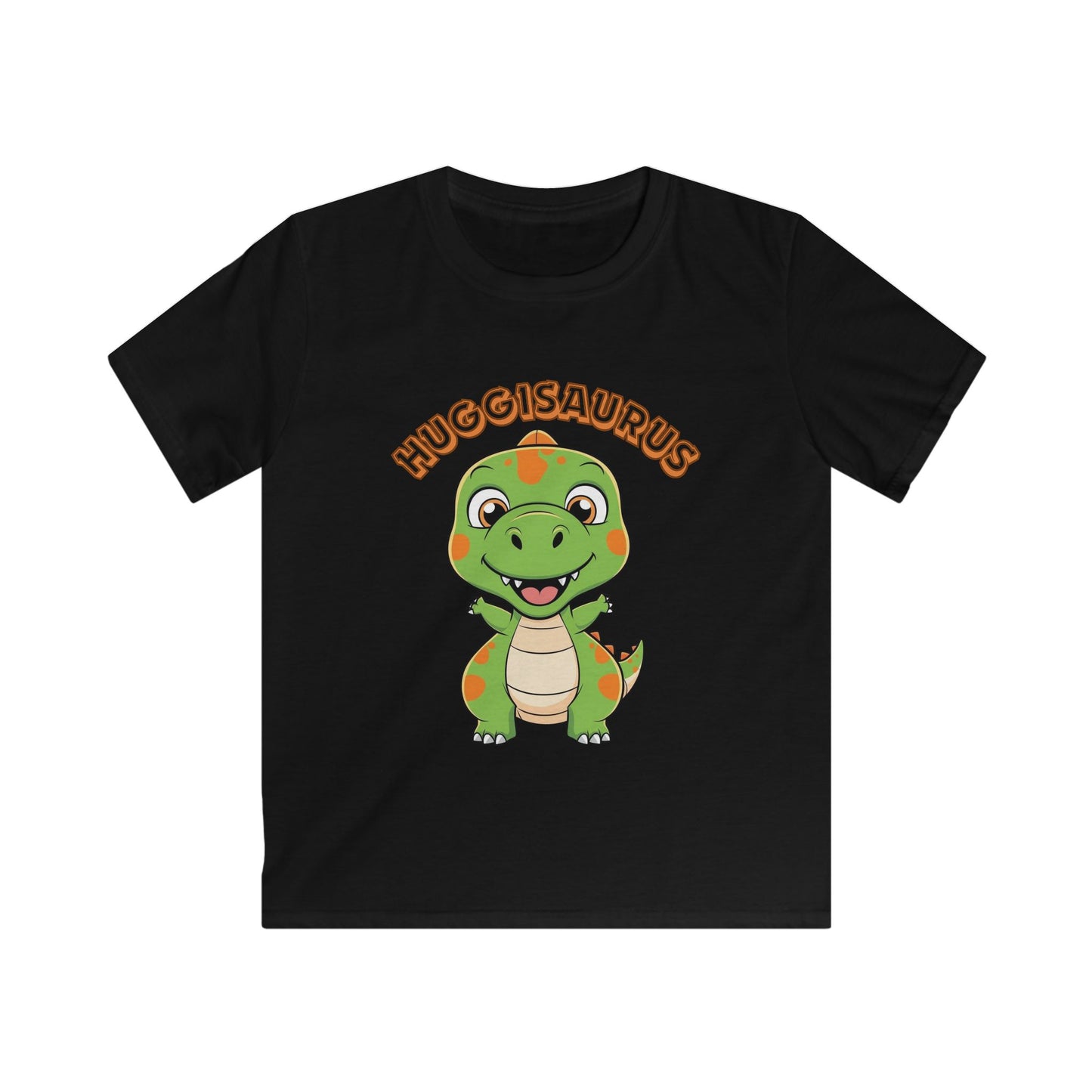 Kids Softstyle Tee - Huggisaurus Cute Dinosaur Tee, Children's T-Shirt, Kids Shirt, Youth Graphic Tee, Fun Dino Top