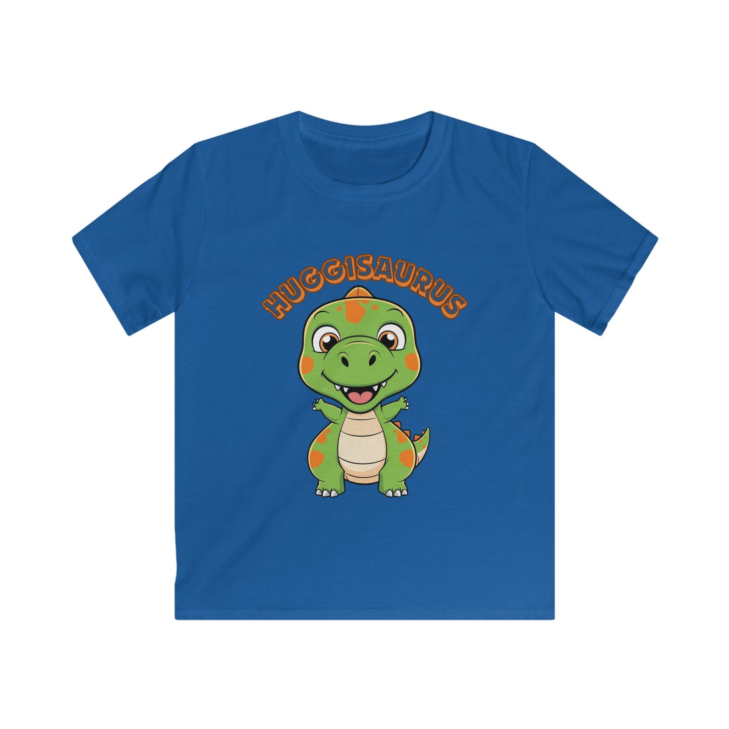 Kids Softstyle Tee - Huggisaurus Cute Dinosaur Tee, Children's T-Shirt, Kids Shirt, Youth Graphic Tee, Fun Dino Top