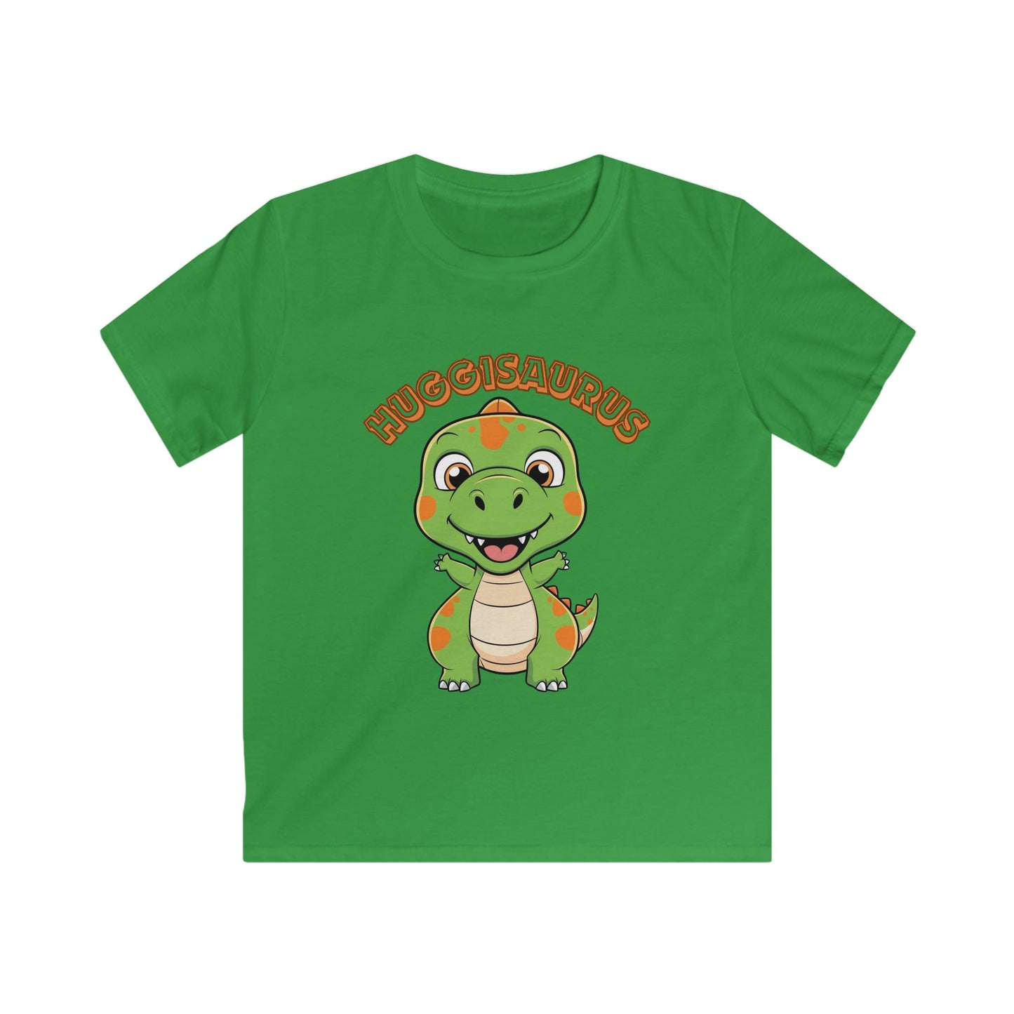 Kids Softstyle Tee - Huggisaurus Cute Dinosaur Tee, Children's T-Shirt, Kids Shirt, Youth Graphic Tee, Fun Dino Top