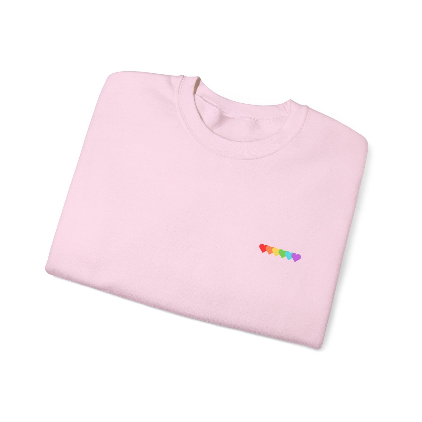 Colorful Heart Crewneck Sweatshirt for Unisex - Rainbow Vibe Apparel