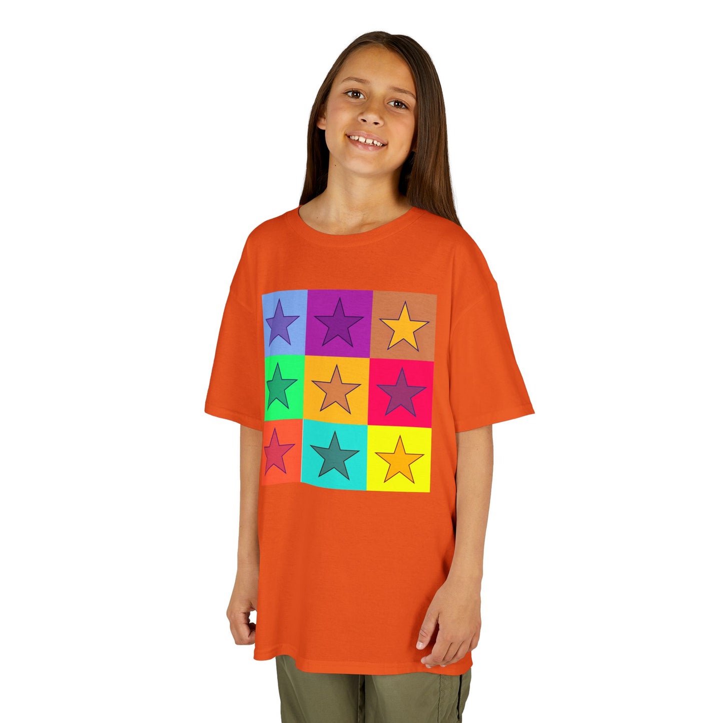 Colorful Star Kids Tee, Fun Cotton Shirt for Boys & Girls, Bright Kids Clothing, Birthday Gift, Playdate Outfit, Summer Wear