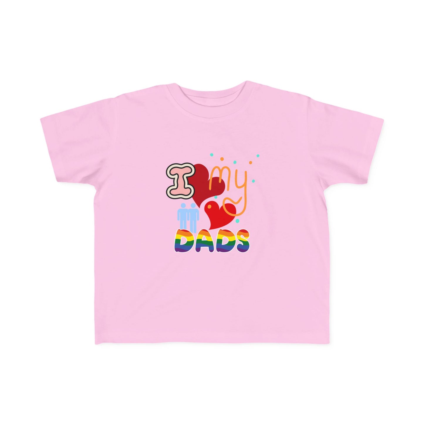 Toddler Fine Jersey Tee - "I ❤️ My Dads" Pride Design