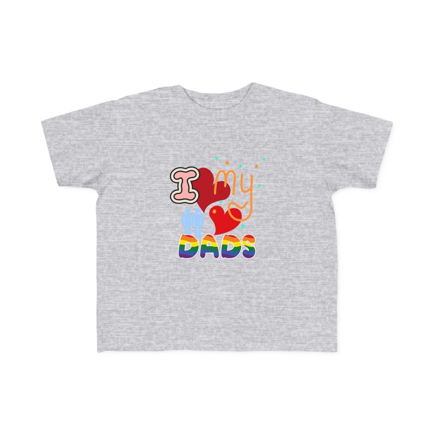 Toddler Fine Jersey Tee - "I ❤️ My Dads" Pride Design