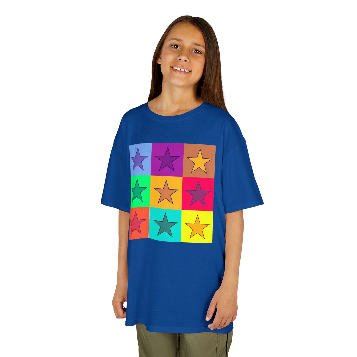 Colorful Star Kids Tee, Fun Cotton Shirt for Boys & Girls, Bright Kids Clothing, Birthday Gift, Playdate Outfit, Summer Wear