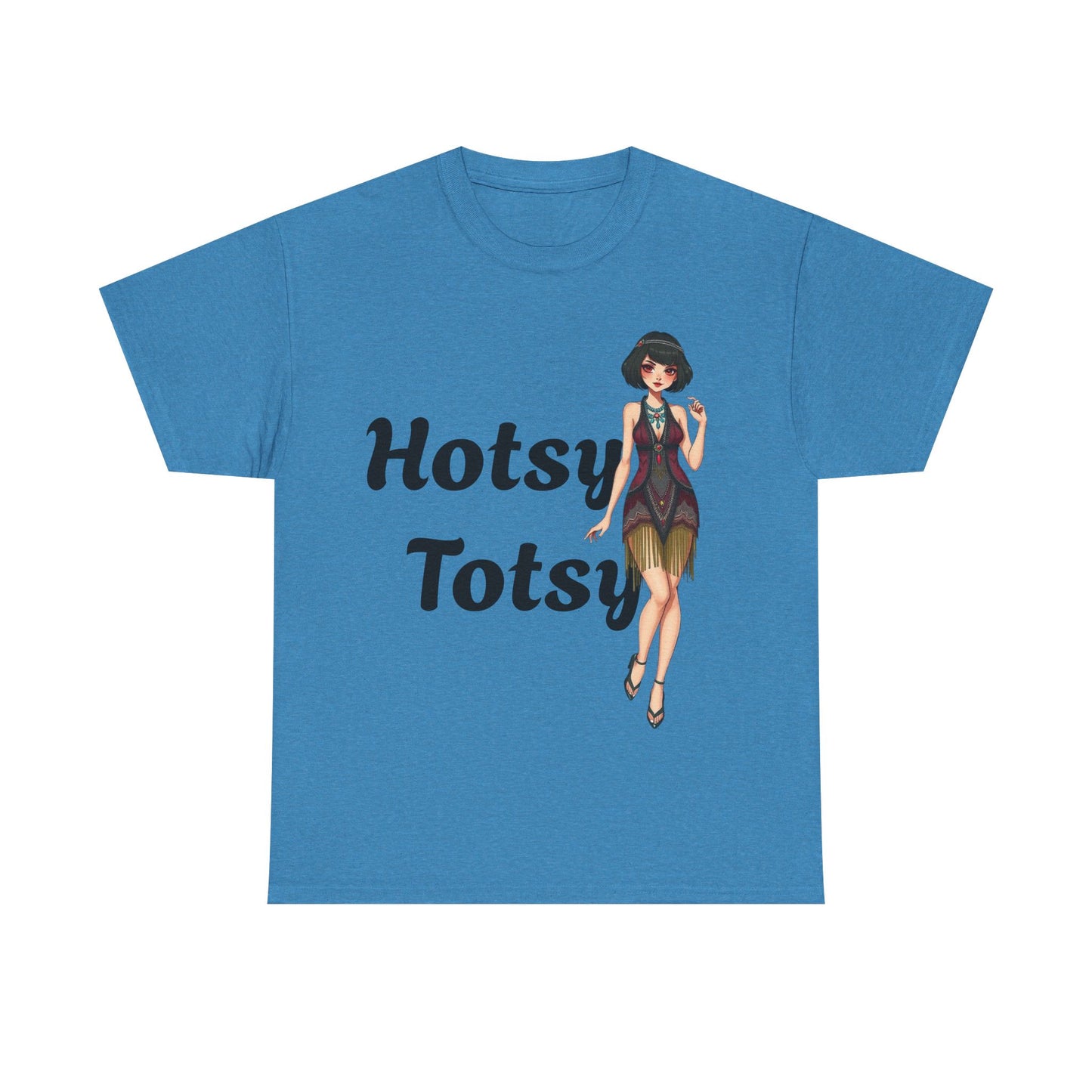 heather sapphire, t-shirt, 1920's retro, Hotsy Totsy, flapper girl