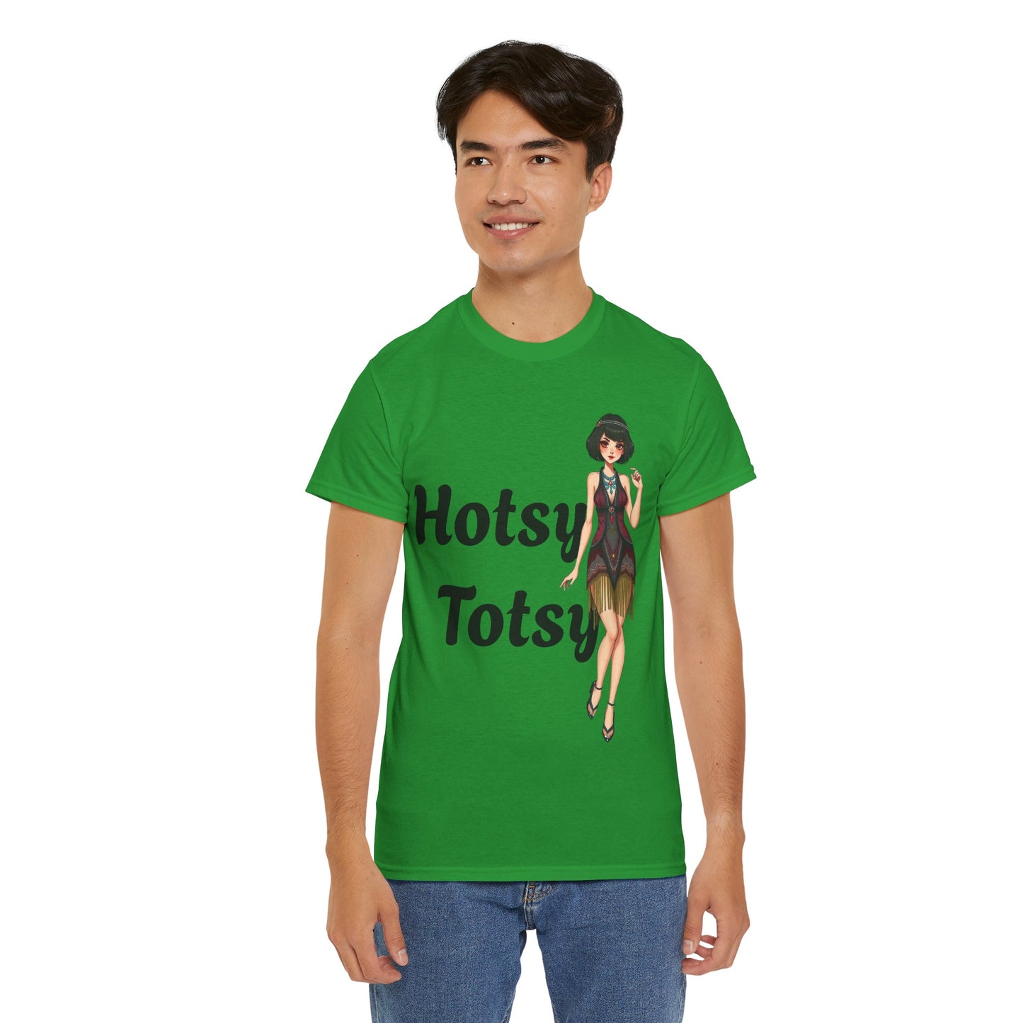 irish green, t-shirt, 1920's retro, Hotsy Totsy, flapper girl