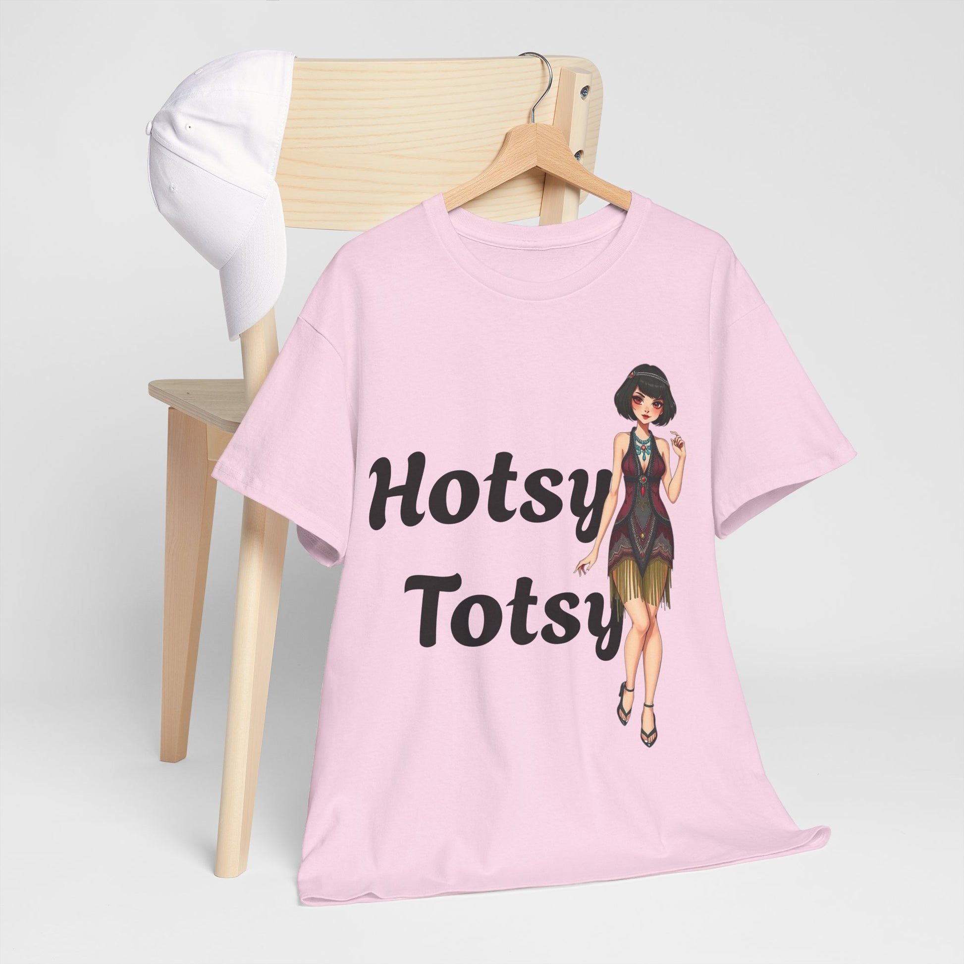 light pink, t-shirt, 1920's retro, Hotsy Totsy, flapper girl