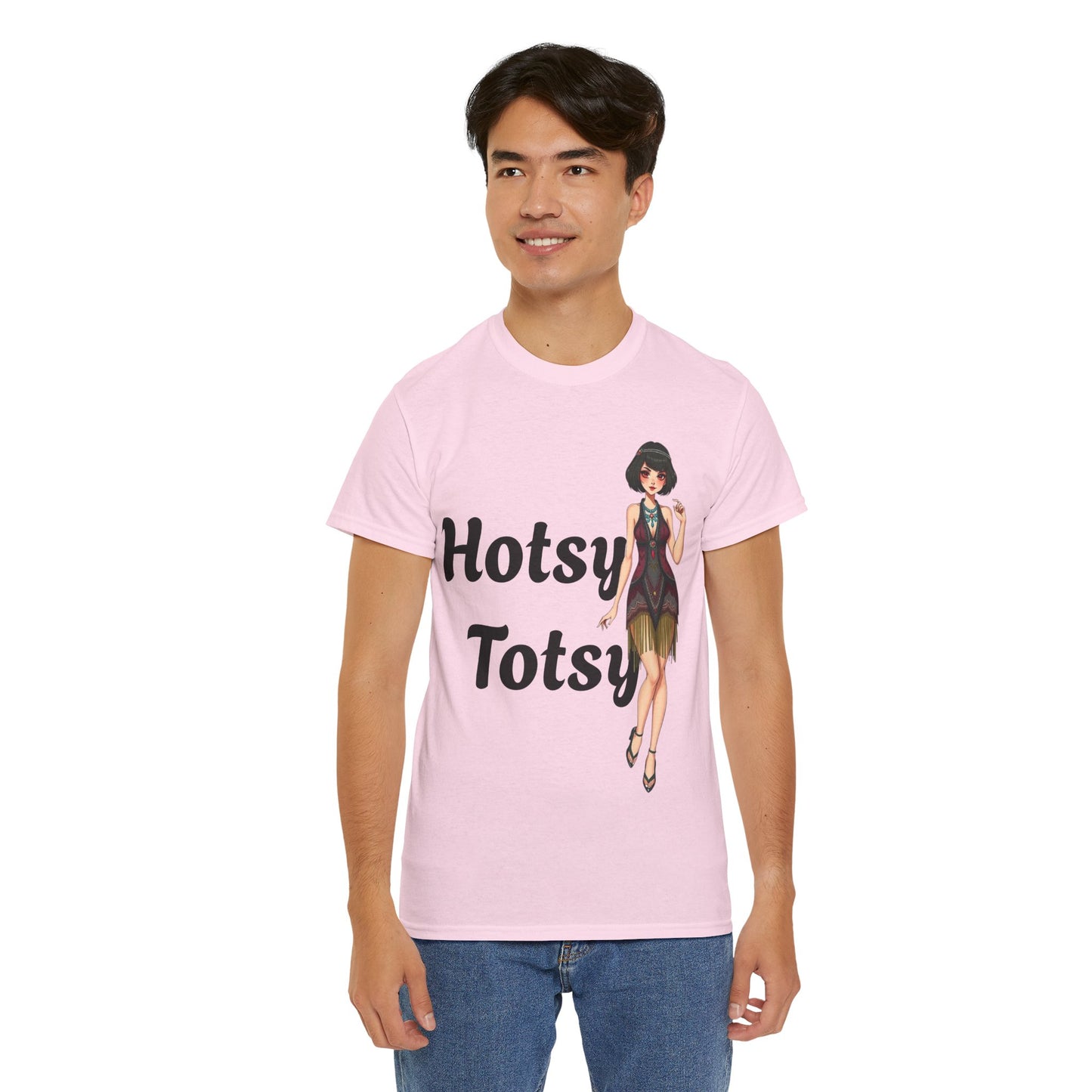 light pink, t-shirt, 1920's retro, Hotsy Totsy, flapper girl