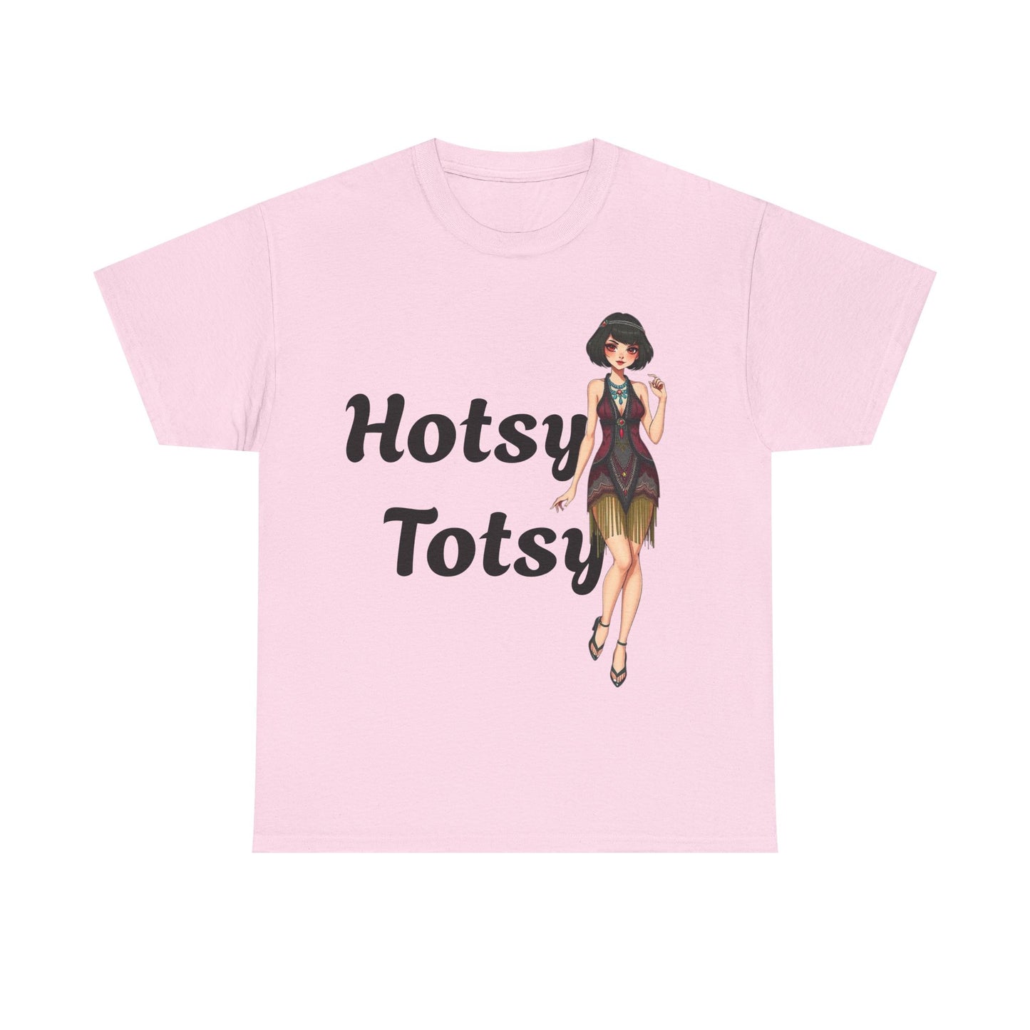 light pink, t-shirt, 1920's retro, Hotsy Totsy, flapper girl