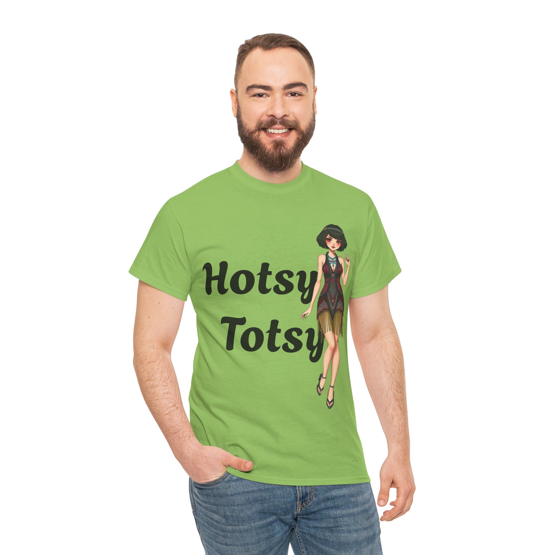 lime, t-shirt, 1920's retro, Hotsy Totsy, flapper girl