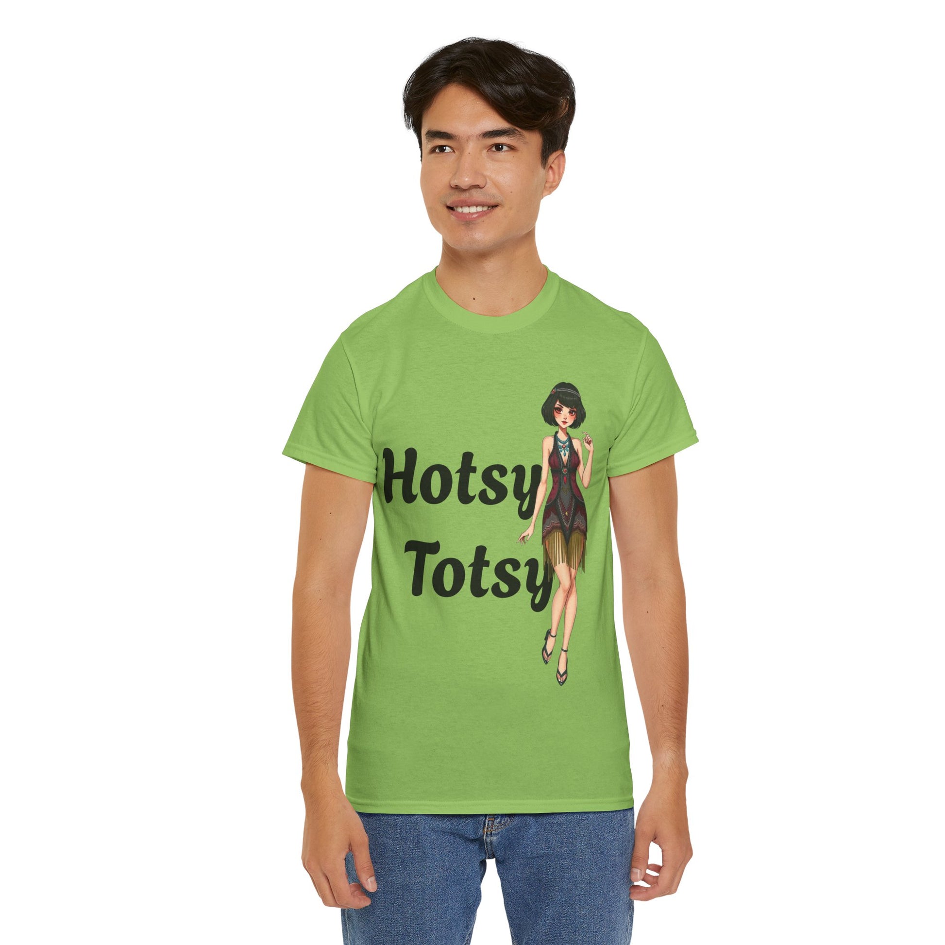 lime, t-shirt, 1920's retro, Hotsy Totsy, flapper girl