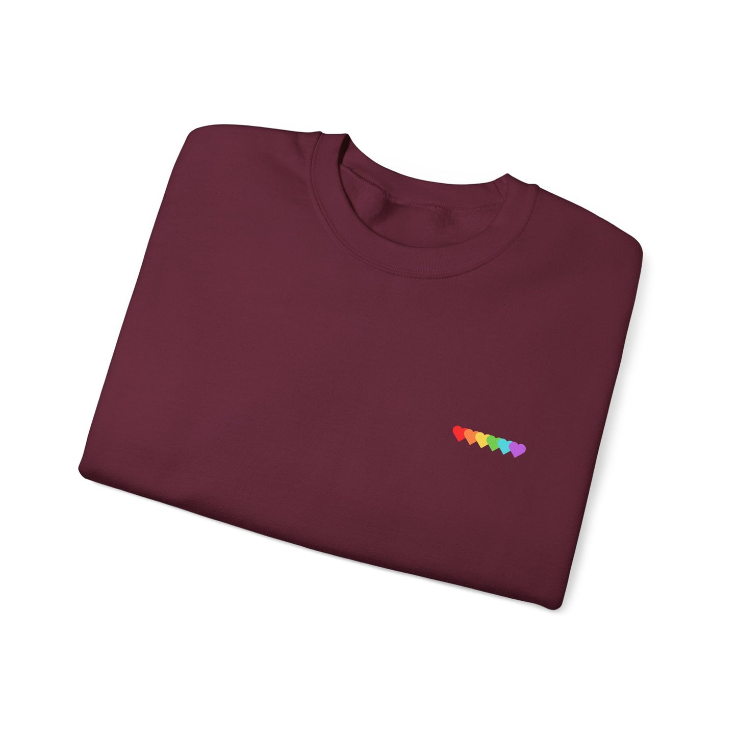 Colorful Heart Crewneck Sweatshirt for Unisex - Rainbow Vibe Apparel