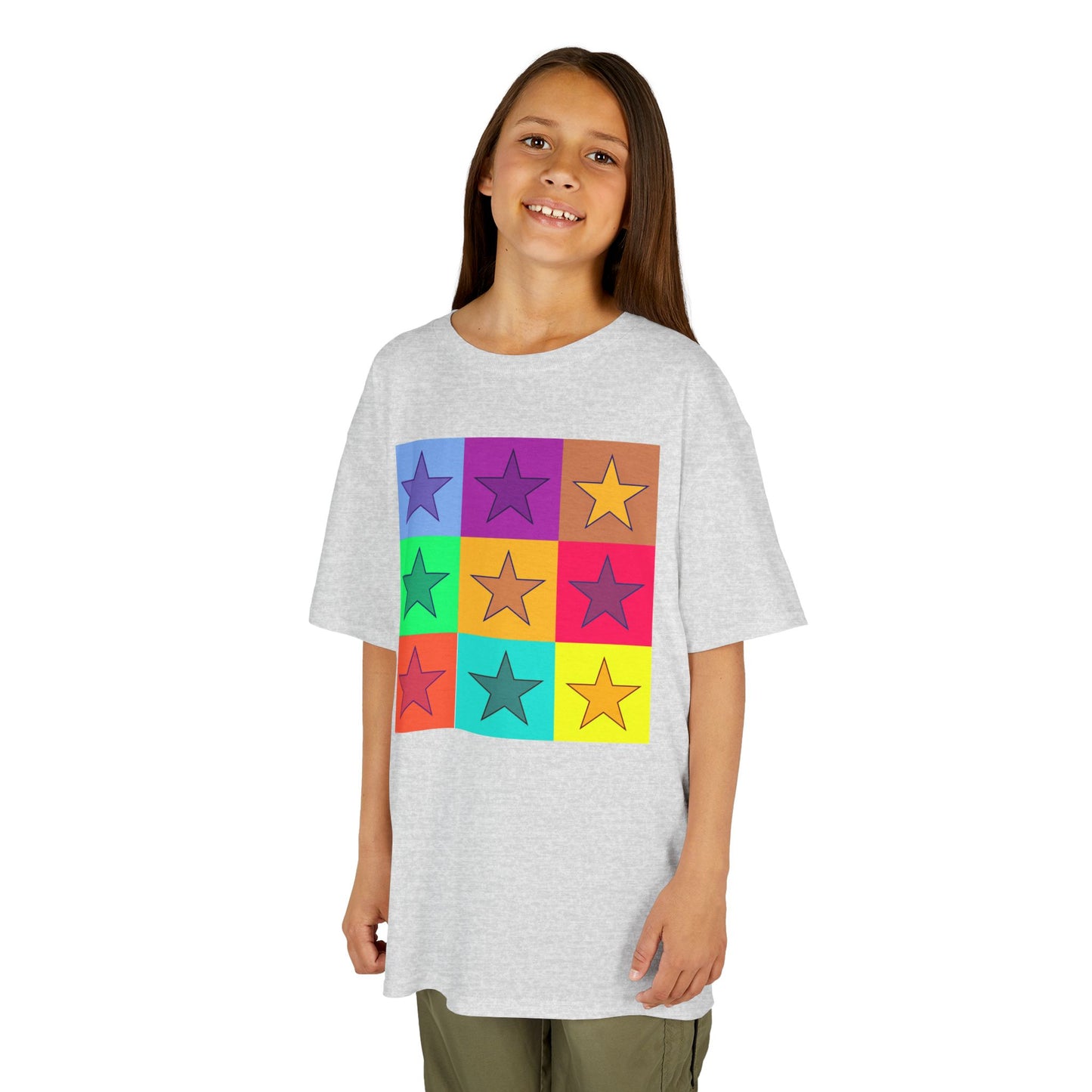 Colorful Star Kids Tee, Fun Cotton Shirt for Boys & Girls, Bright Kids Clothing, Birthday Gift, Playdate Outfit, Summer Wear