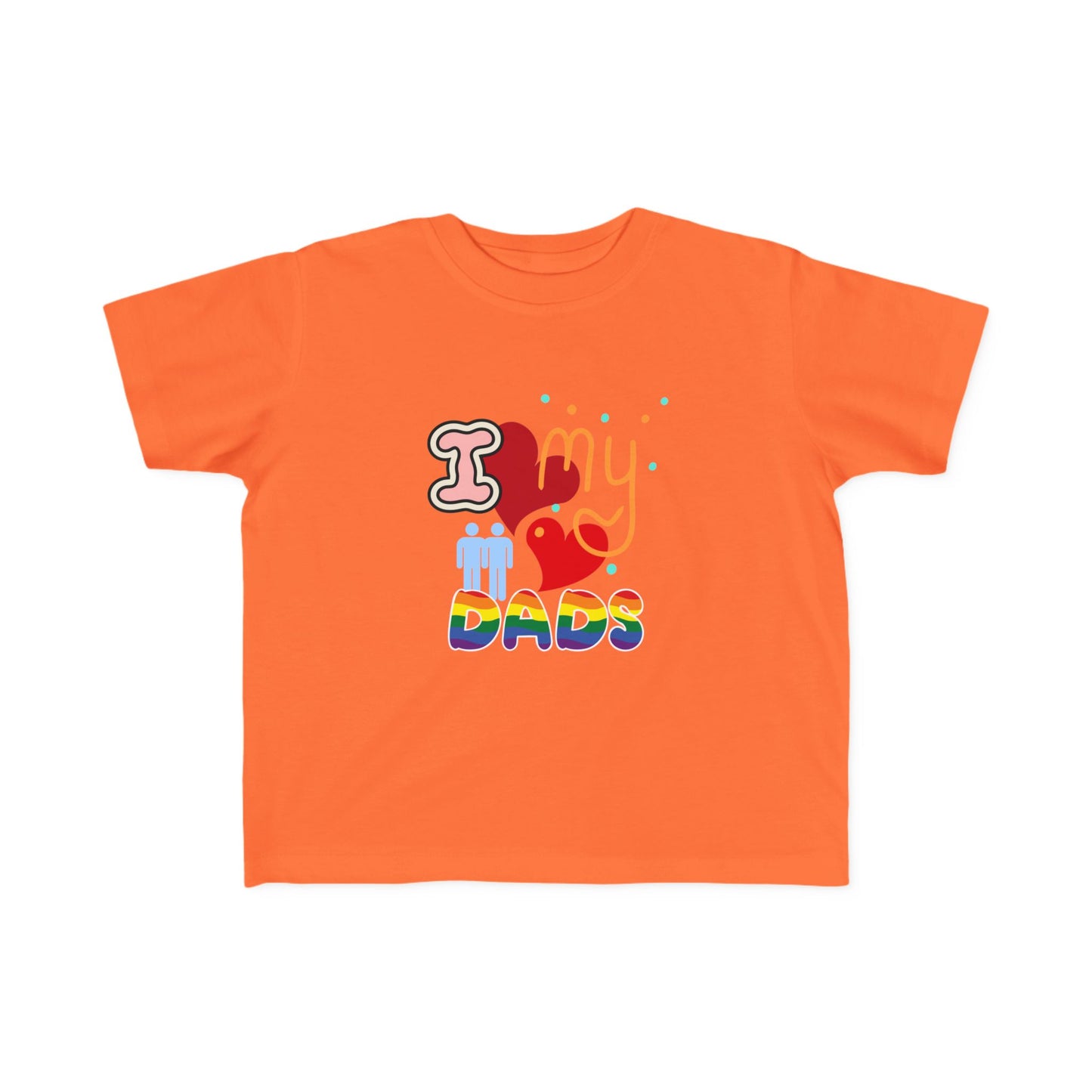 Toddler Fine Jersey Tee - "I ❤️ My Dads" Pride Design