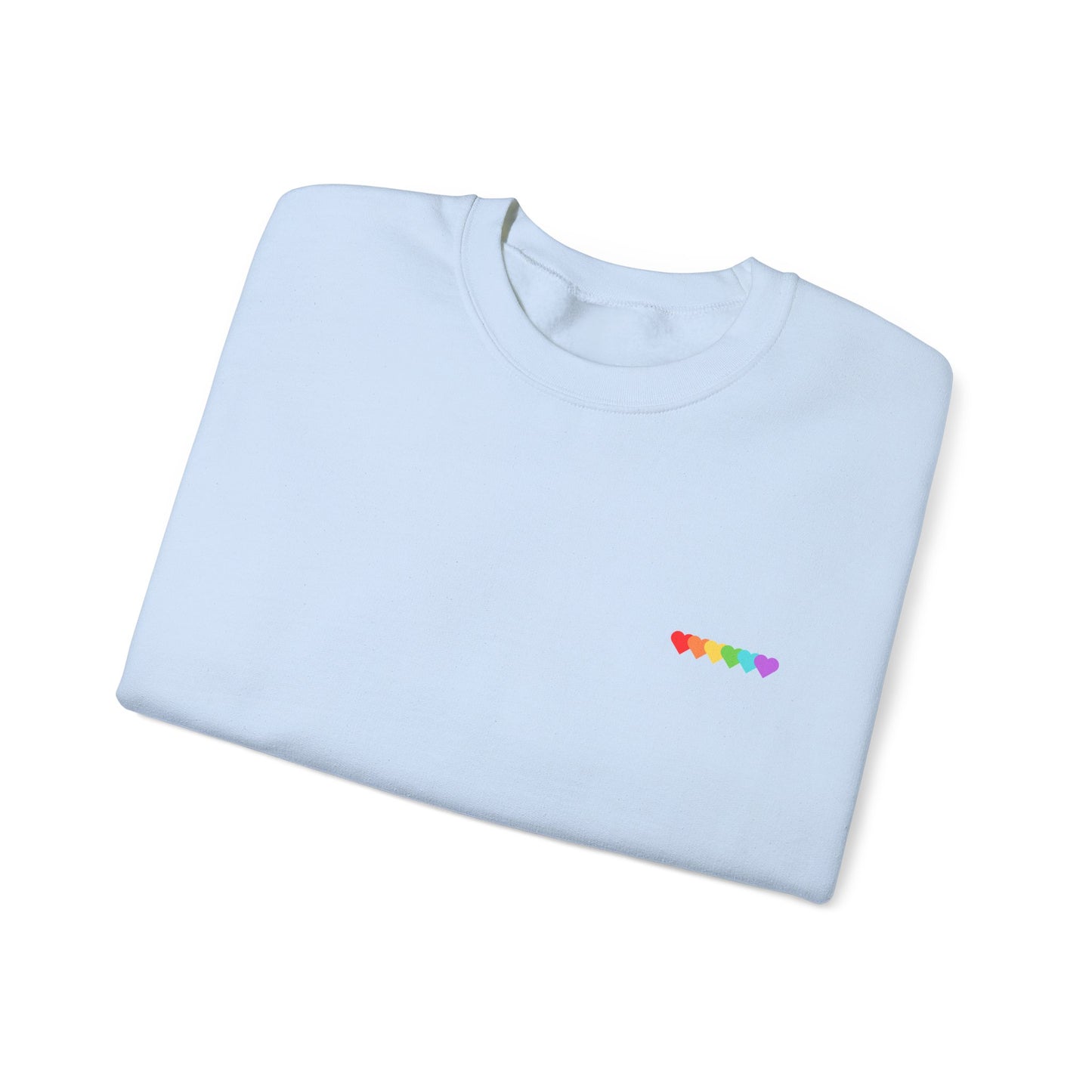 Colorful Heart Crewneck Sweatshirt for Unisex - Rainbow Vibe Apparel