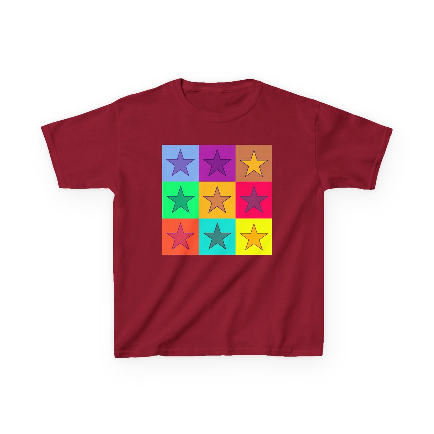 Colorful Star Kids Tee, Fun Cotton Shirt for Boys & Girls, Bright Kids Clothing, Birthday Gift, Playdate Outfit, Summer Wear