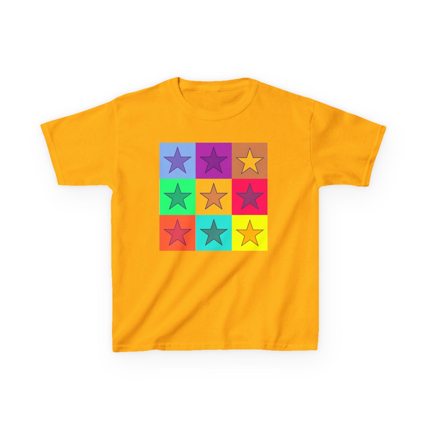 Colorful Star Kids Tee, Fun Cotton Shirt for Boys & Girls, Bright Kids Clothing, Birthday Gift, Playdate Outfit, Summer Wear