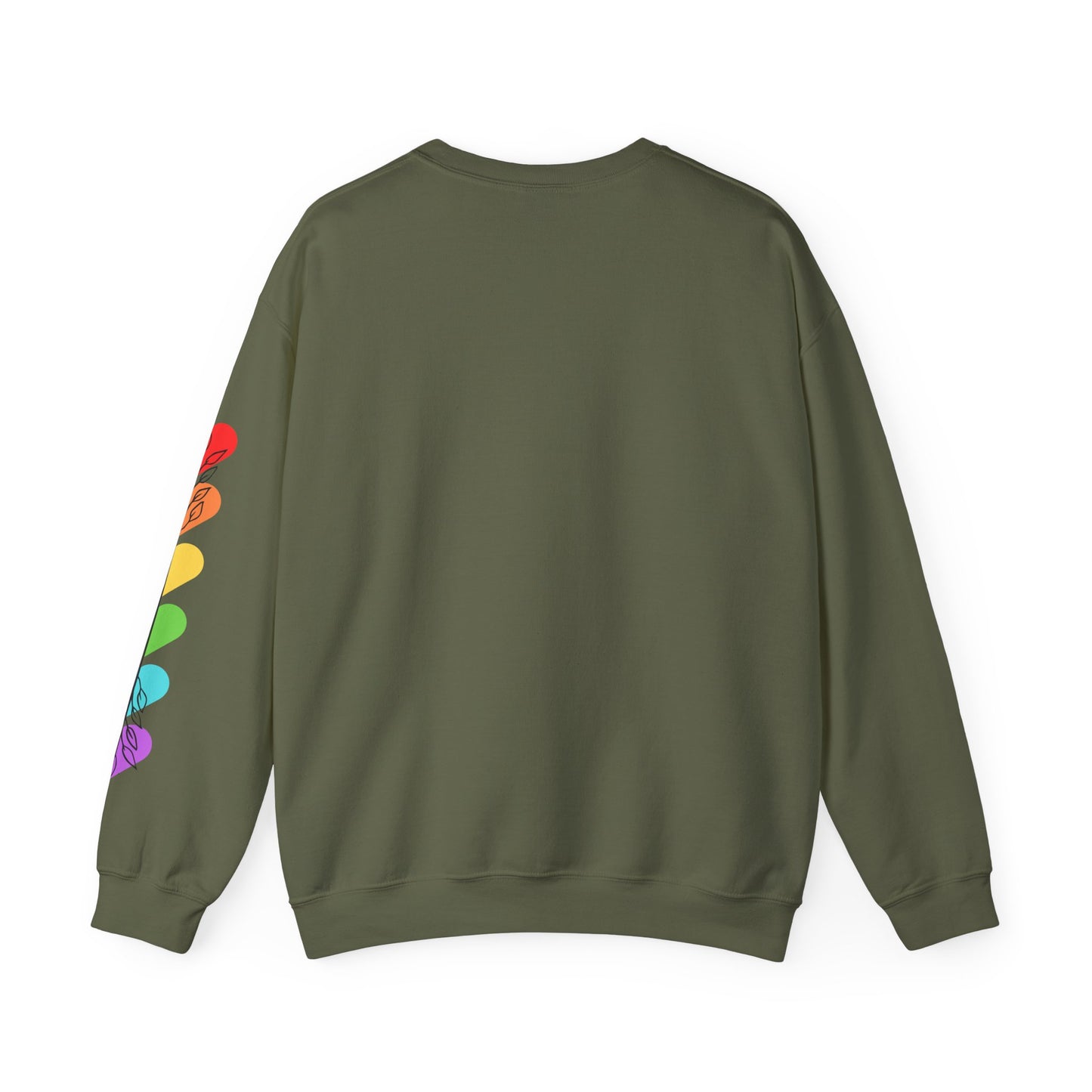 Colorful Heart Crewneck Sweatshirt for Unisex - Rainbow Vibe Apparel