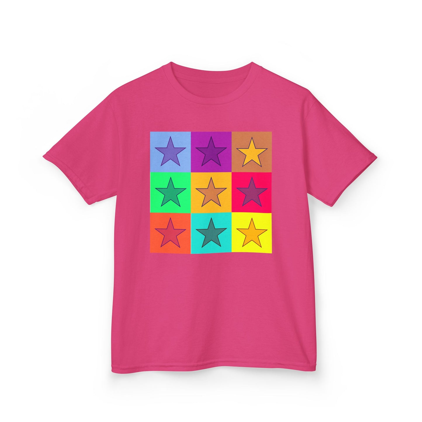 Colorful Star Kids Tee, Fun Cotton Shirt for Boys & Girls, Bright Kids Clothing, Birthday Gift, Playdate Outfit, Summer Wear