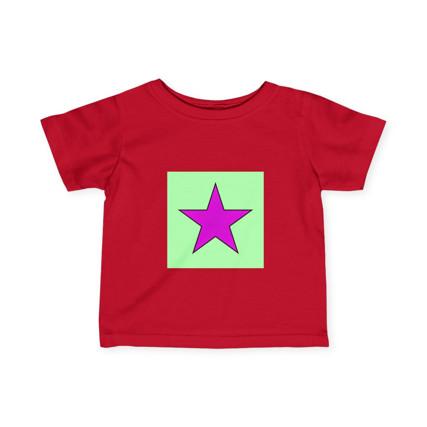 Colorful Star Infant Tee, Cute Baby T-Shirt, Fun Toddler Top, Bright Playwear, Birthday Gift, Kids Fashion