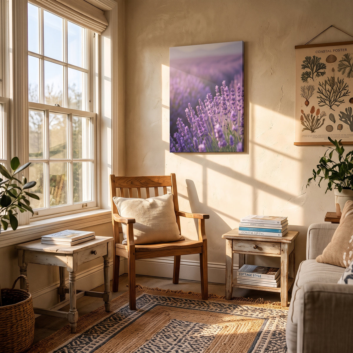 Lavender Dreams: Fields of Tranquillity Unframed Canvas