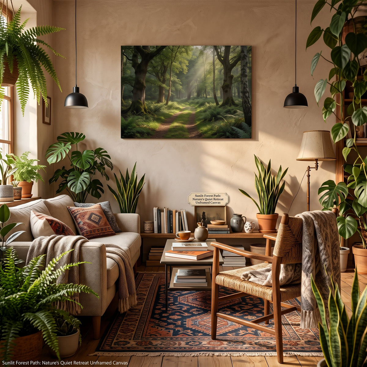 A Walk Through Quiet Woods Unframed Canvas